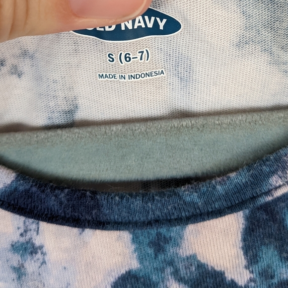 OLD NAVY girls blue tie-dye tiered ruffle dress - Picture 2 of 8